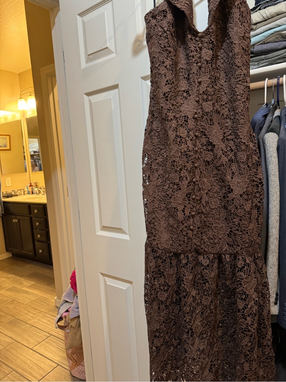 Just me halter lace dress L